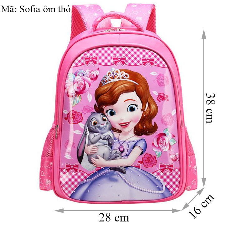 (BUU DINH) BALO HỌC SINH TIỂU HỌC 2 NGĂN LỚN PONY, ELSA, KITTY CHO BÉ GÁI, MÚT ĐỆM ÊM VAI VÀ LƯNG CHO BÉ