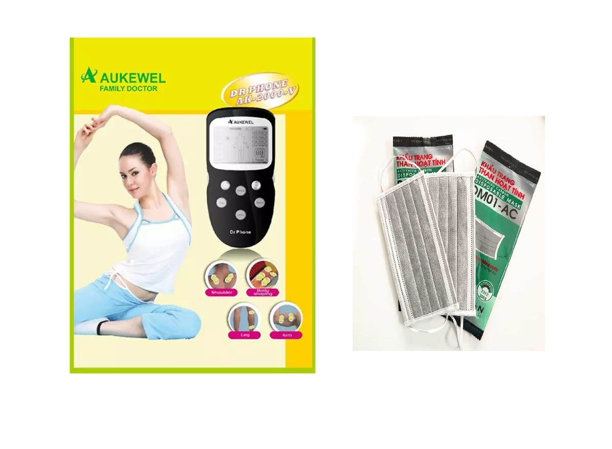 Máy 1TRỊ Liệu Massage Xung Điện Cao Cấp Aukewel Dr-D1 + Tặng 1 khẩu trang neomask