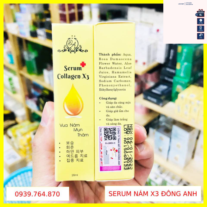 Serum collagen x3 đông anh - serum nám x3 - serum x3 chính hãng - mẫu mới 2022