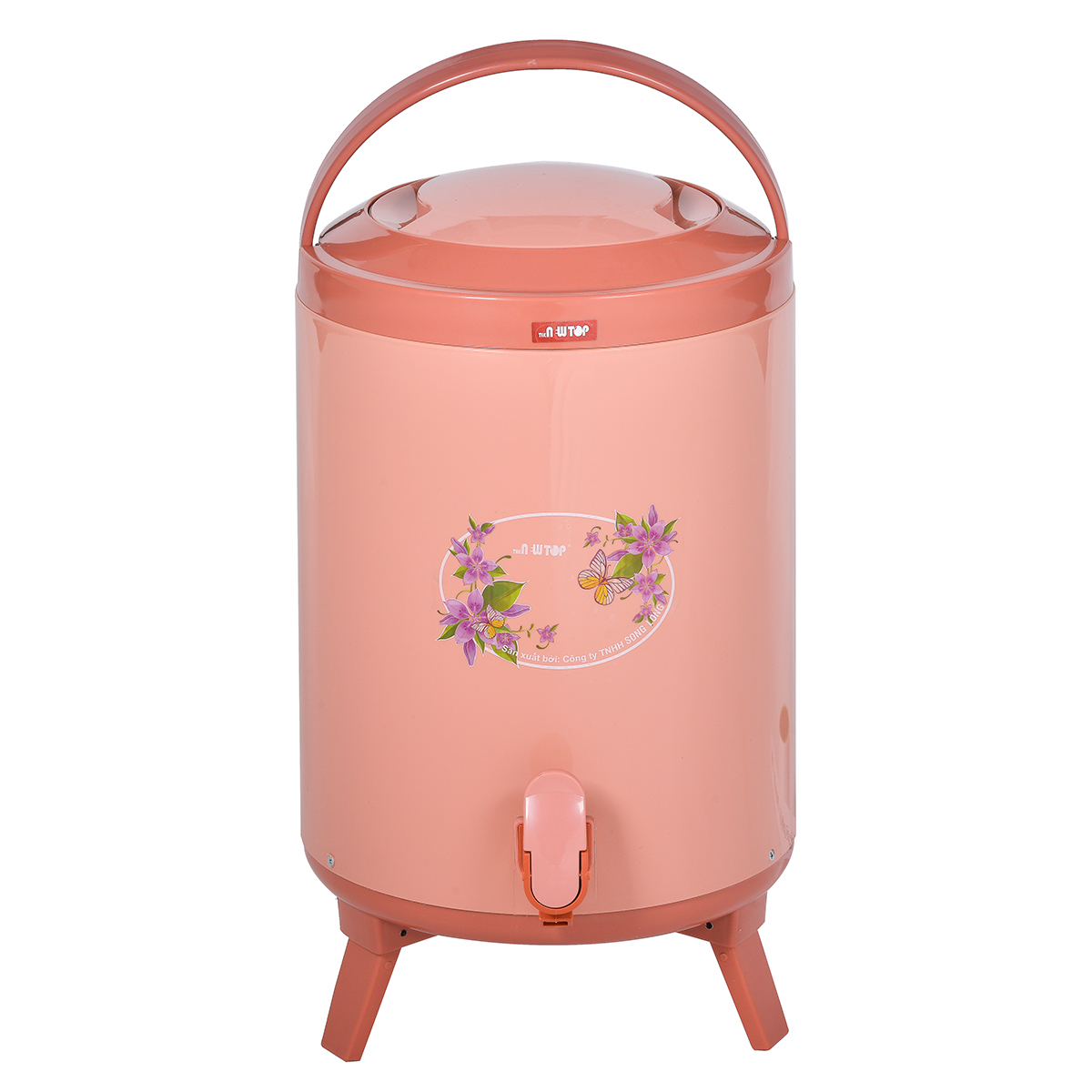 Bình giữ nhiệt có vòi, có chân đế song long - family 10l