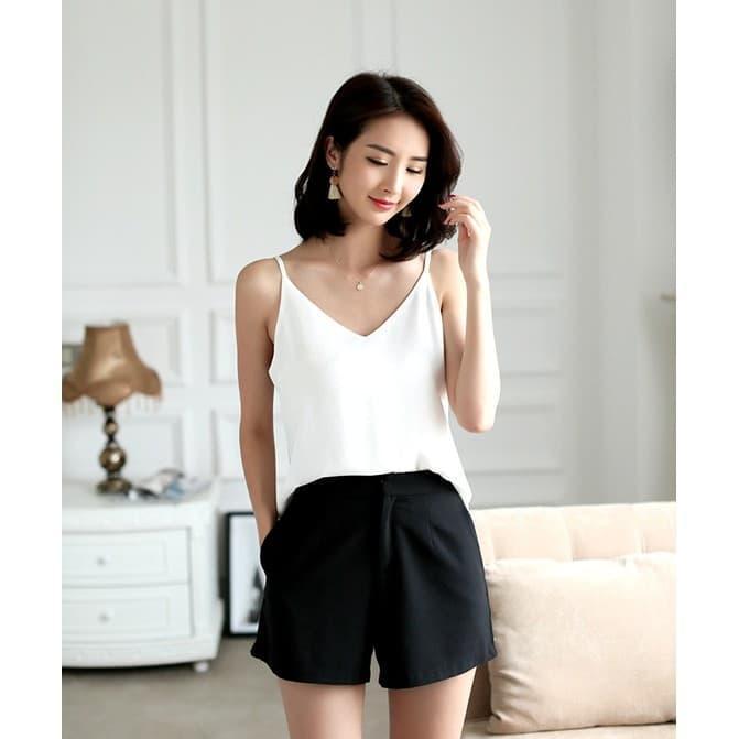 Áo hai dây voan lụa