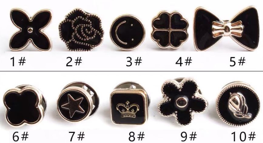 Set 10 nút cài áo mini dễ thương - Cài áo