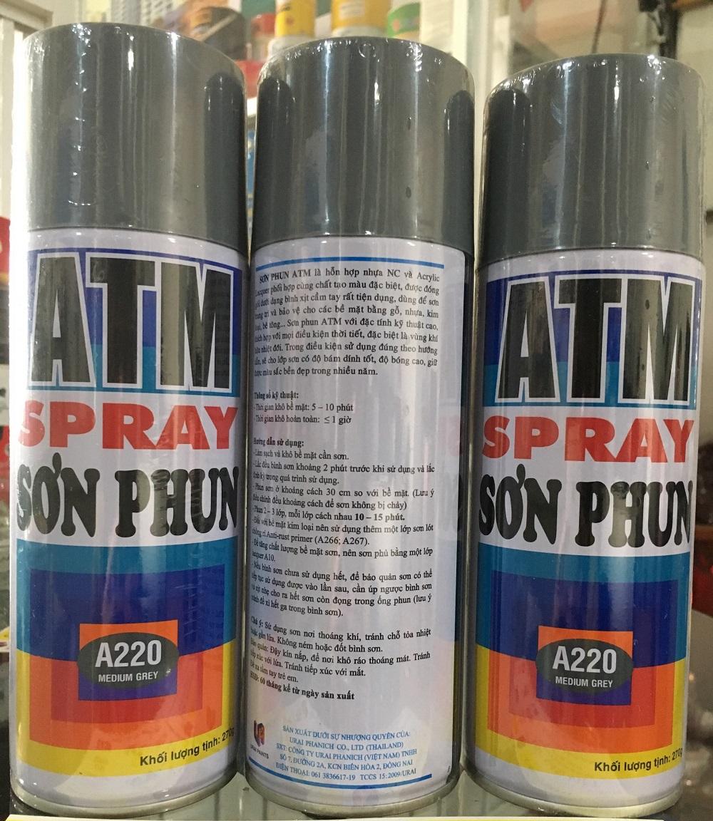 Sơn Xịt ATM Spray A221( Xám khói )