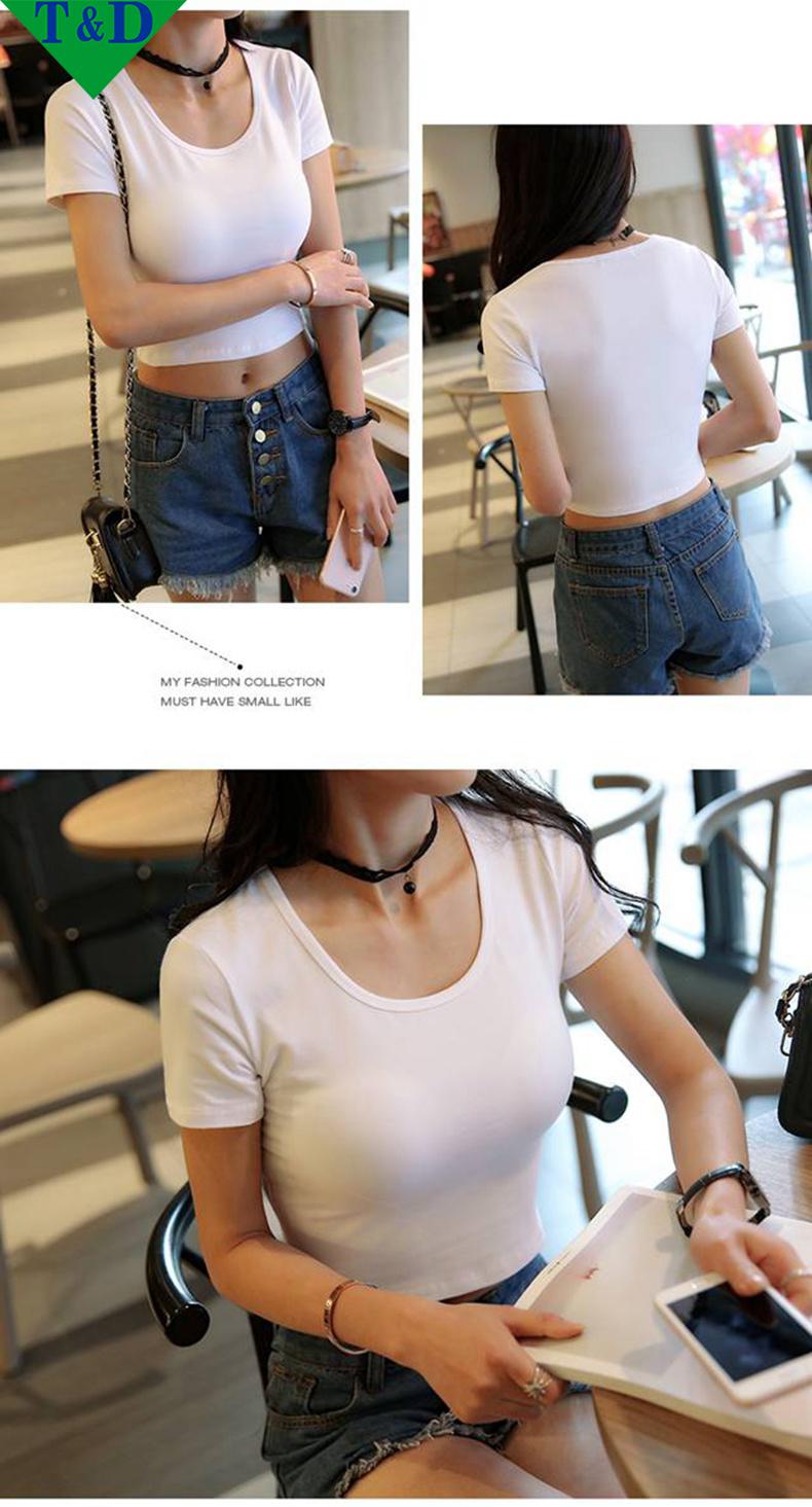 [HCM]ÁO CROPTOP TAY NGẮN CỔ TRÒN