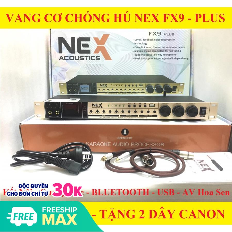 Vang Cơ NEX FX9 PLUS - Vang Cơ Karaoke 2022 Vang Cơ NEX ACOUSTICS - Chống Hú Rít, Chống Giật, Nâng Tiếng, Chất Âm Hay, Dòng Vang Đẳng Cấp, Màn Hình Lcd, Kết Nối Dễ Dàng Qua Bluetooth,Cực Tốt