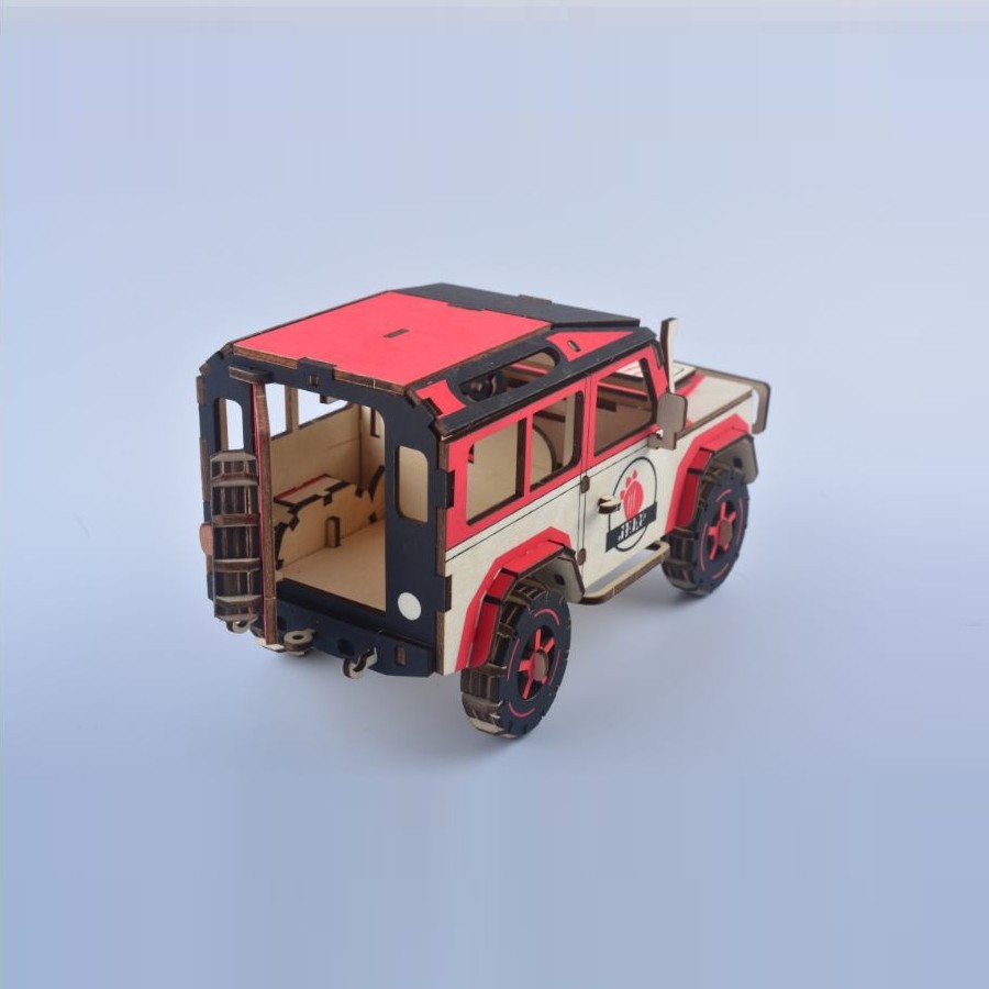 [HCM]Đồ chơi lắp ráp gỗ 3D mô hình xe SUV Thunder - cắt laser