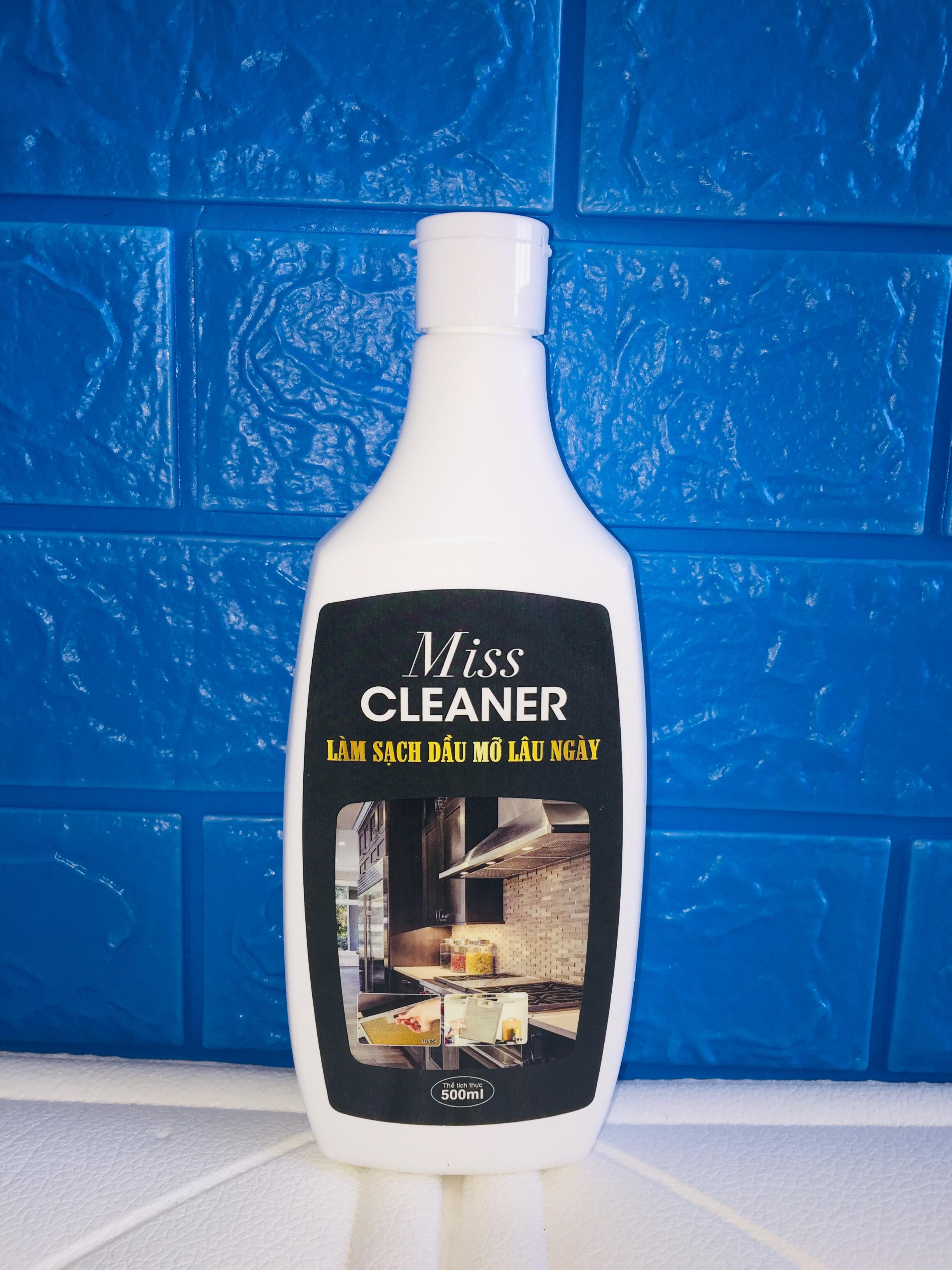Miss cleaner làm sạch dầu nắp hút mùi, làm sạch dầu mỡ tường bếp, làm sạch dầu mỡ kính bếp trong 5 phút