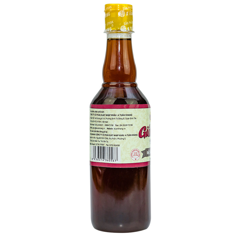 Long Khang Rice Vinegar (Red Vinegar) 500ml – Perfect Seasoning for Dim Sum, Dumplings, Sparkling Dumplings, Hoanh Thanh | A Tuan Khang