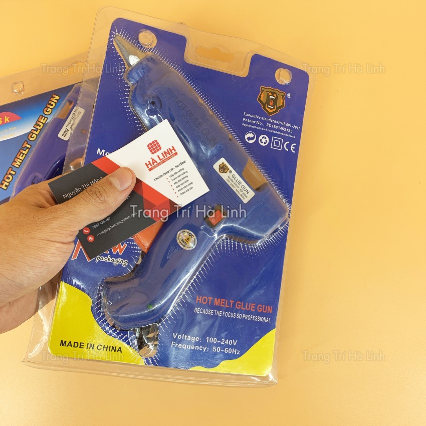 Súng bắn keo nến silicon màu xanh công suất 60w và 20W nhỏ gọn