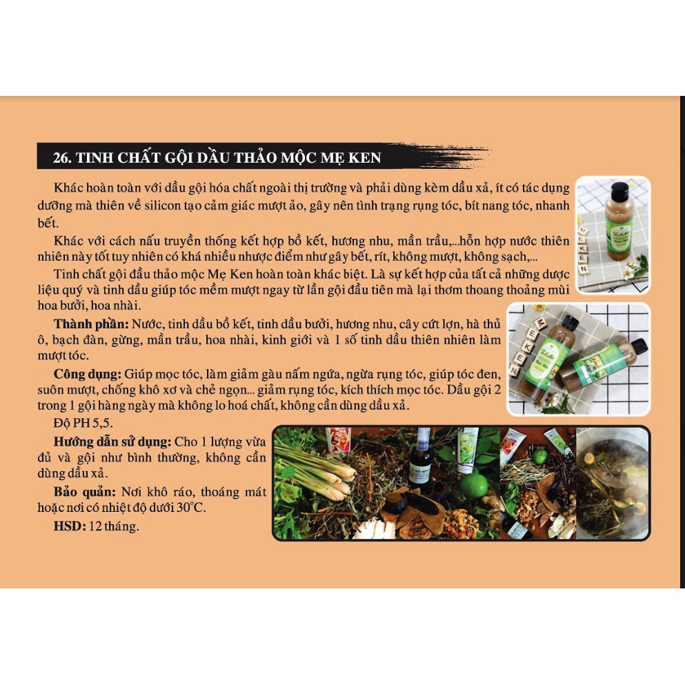 Dầu gội đầu thảo mộc Mẹ Ken