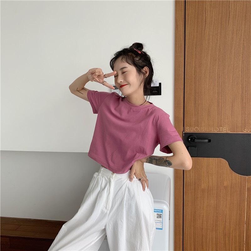 [HCM]ÁO THUN CROPTOP NỮ