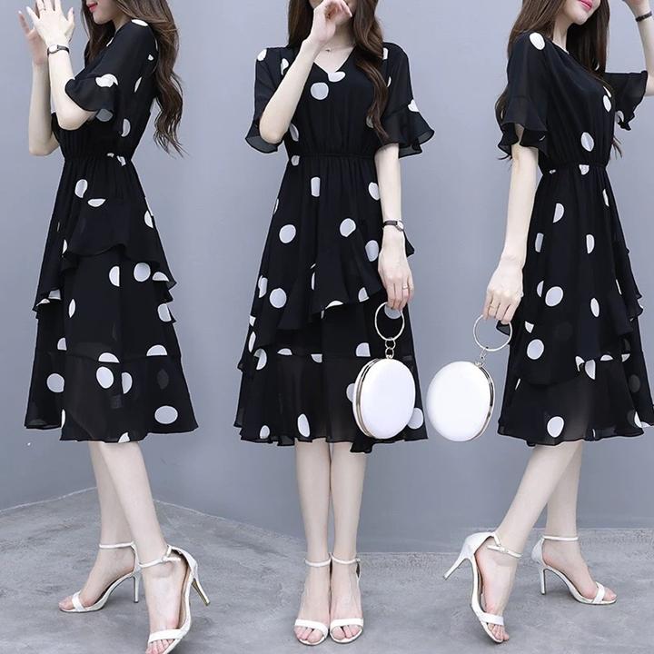 [HCM]ĐẦM CHẤM BI TẦNG NỮ TÍNH A5 ĐỦ SIZE SMLXLXXL