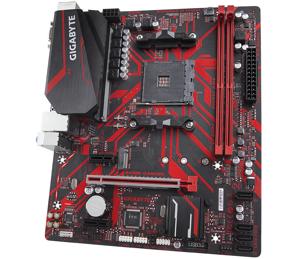 Mainboard GIGABYTE B450M-Gaming (AMD B450, Socket AM4, m-ATX, 2 khe RAM DDR4)
