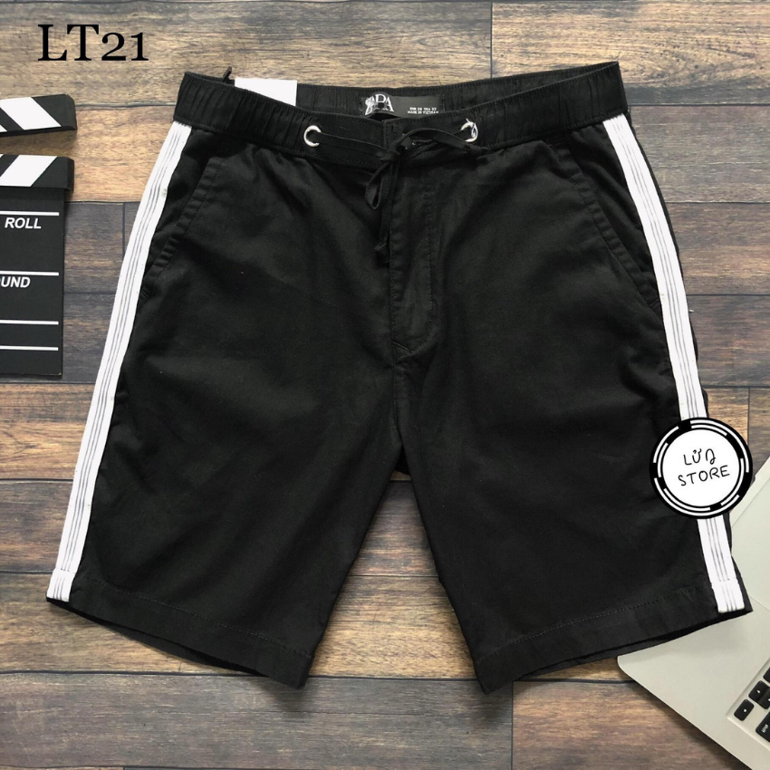 Quần short nam lưng thun LỬNG STORE màu đen - LT21