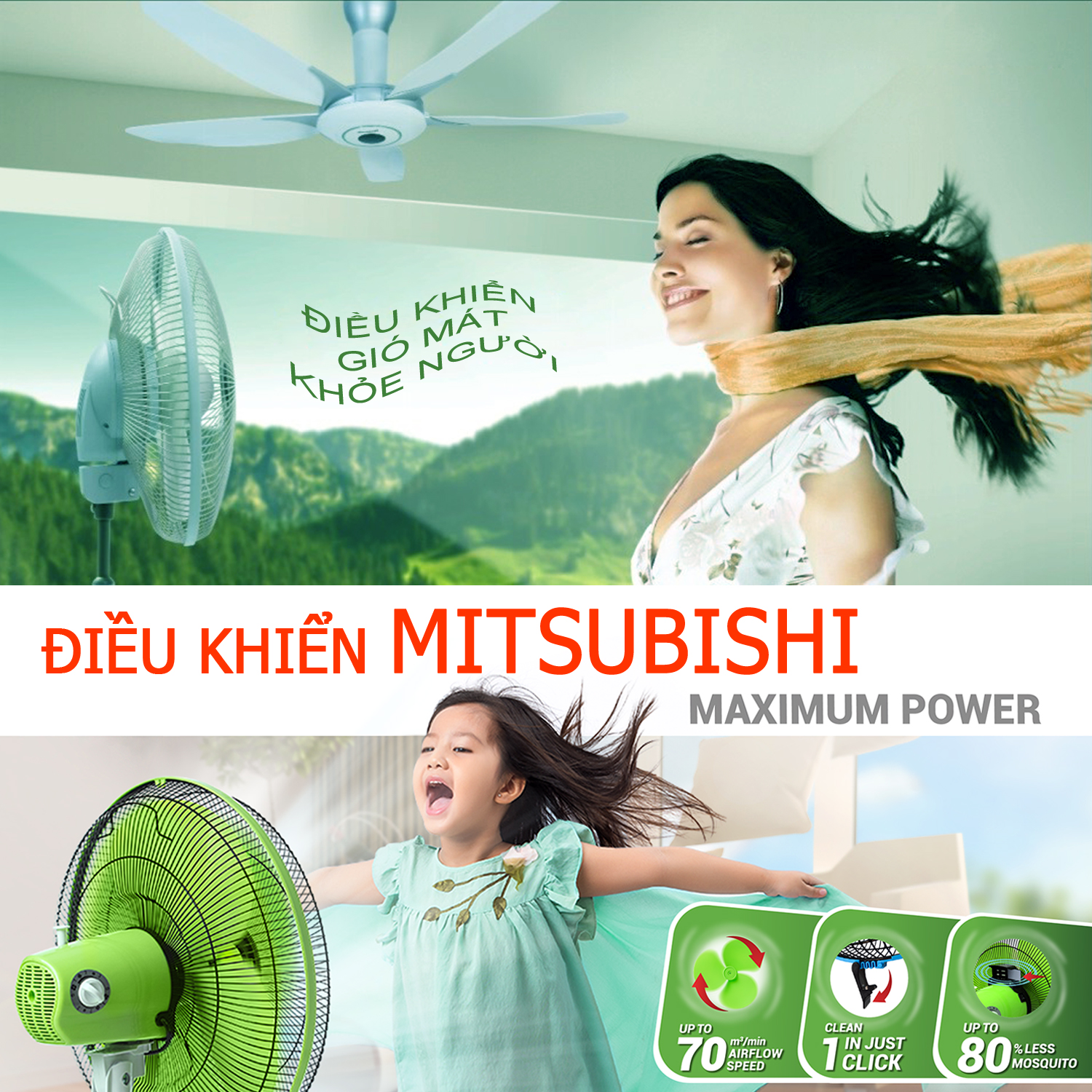 Mạch Quạt Đứng MITSUBISHI cho quạt mát