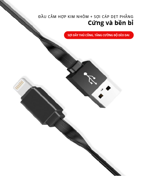 Cáp sạc iphone dạng rút gọn