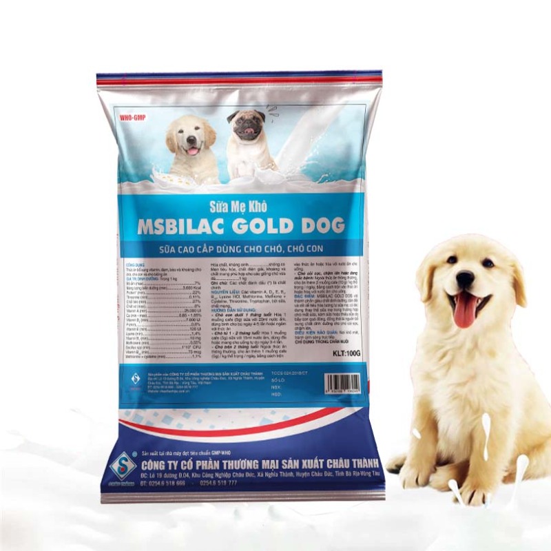 Sữa cho chó cao cấp Msbilac Gold Dog 100g