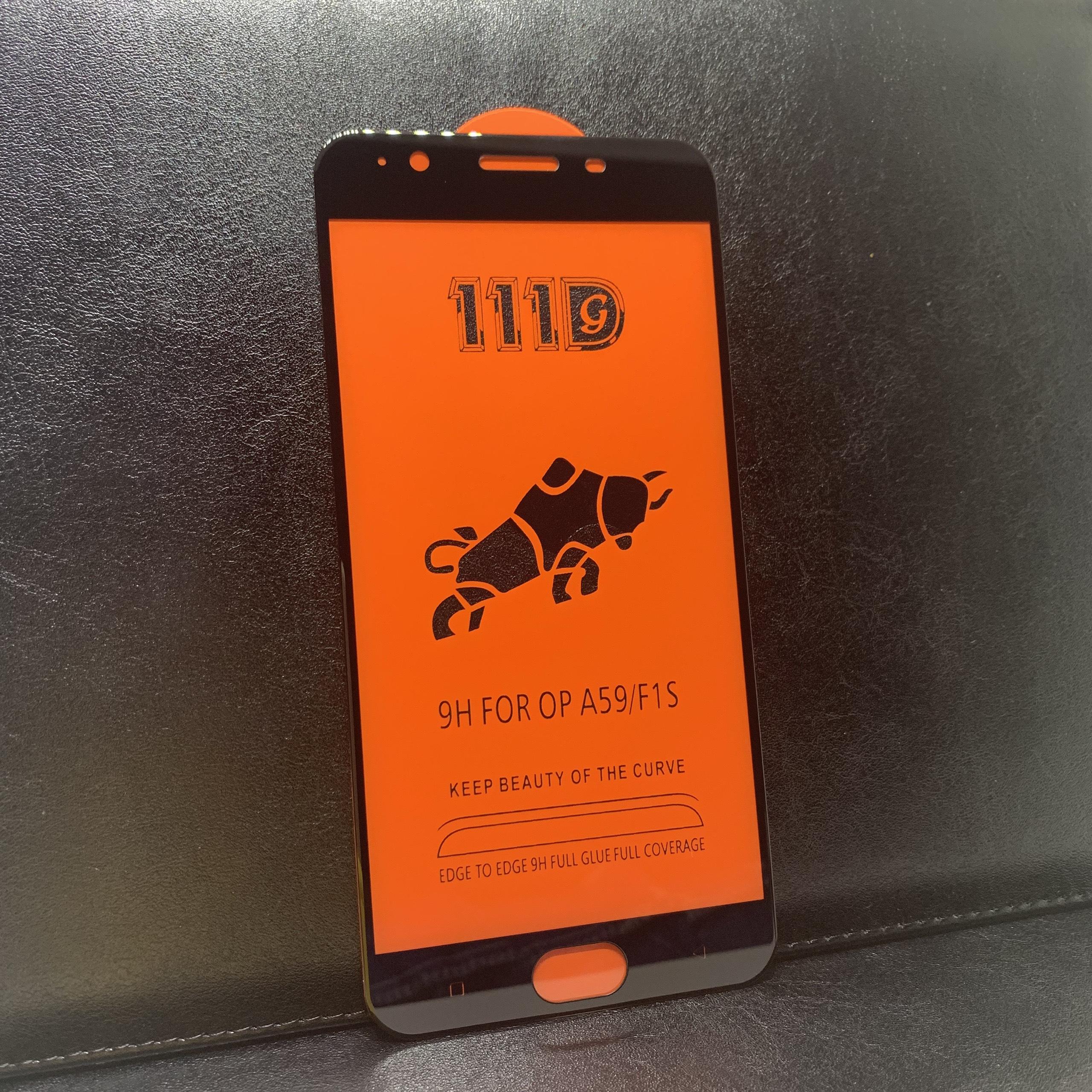 [HCM]Kính Cường Lực 111D Oppo A59 / F1s Đen Full Keo Full màn hình