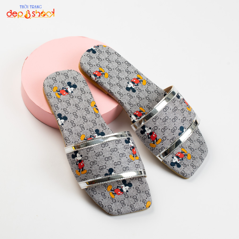 Dép quai ngang nữ thời trang HOT TREND Dep&shock có size lớn 41 42 43 giá rẻ