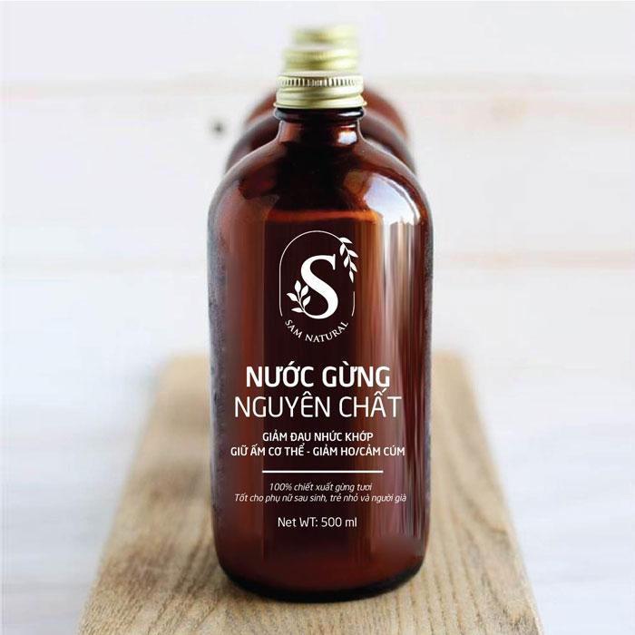 Nước gừng nguyên chất - [Sam Natural]  Nước gừng 500 ml