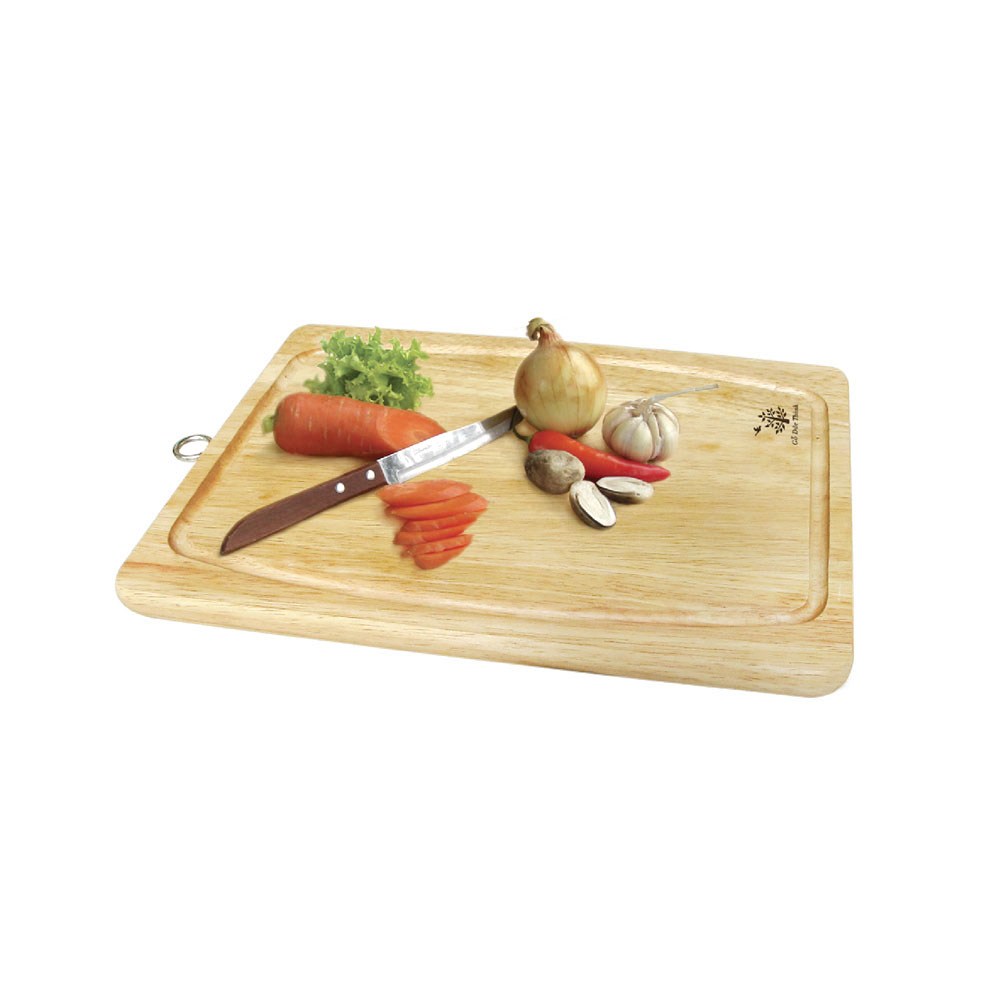 Thớt gỗ chữ nhật có khoen, rãnh Đức Thành 02043