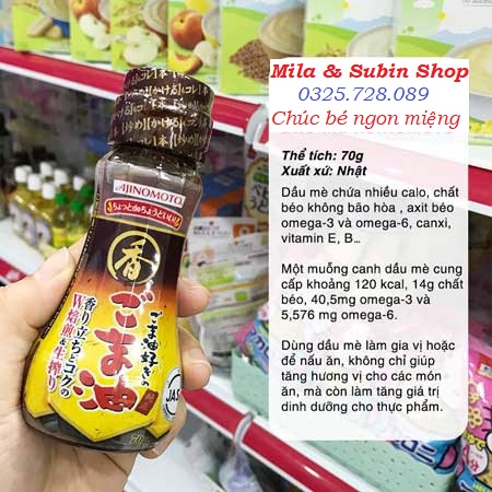 Dầu mè Ajinomoto 70g (Date 12/2022)