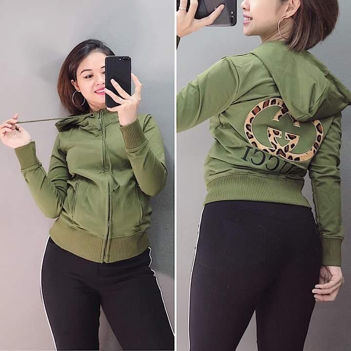 ÁO KHOÁC DA CÁ CÓ NÓN THÊU CHỐNG NẮNG
