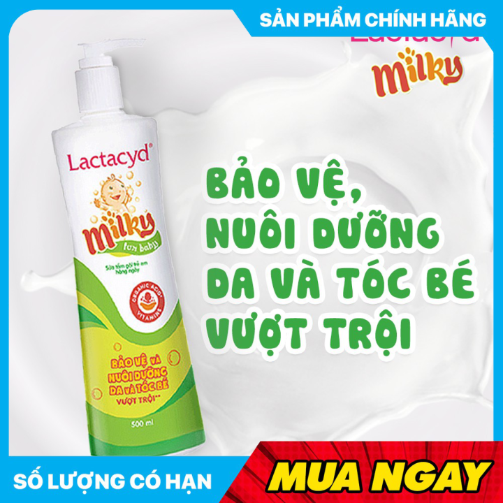 Sữa tắm gội trẻ em lactacyd milki - Sữa tắm không thể thiếu cho bé, chai 250ml bảo vệ toàn diện