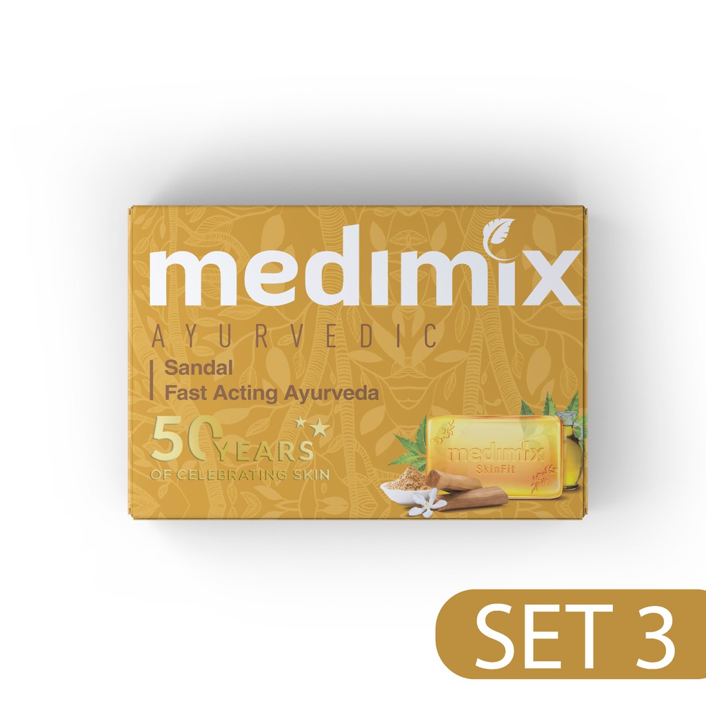Set 3 Xà phòng Medimix Đàn Hương 125g