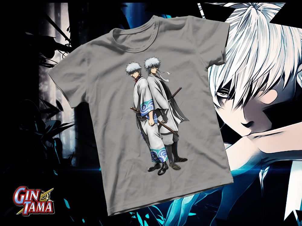 Áo thun Cotton Unisex - Anime - Gintama - Gintoki