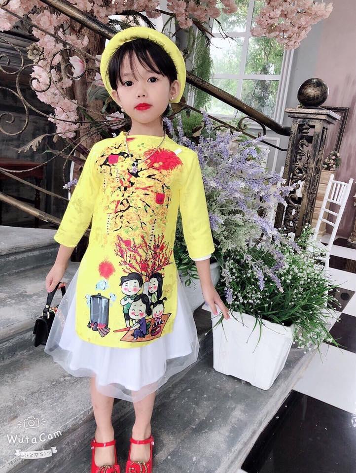 [HCM]Set bộ bé gái - Áo dài Tết bé gái