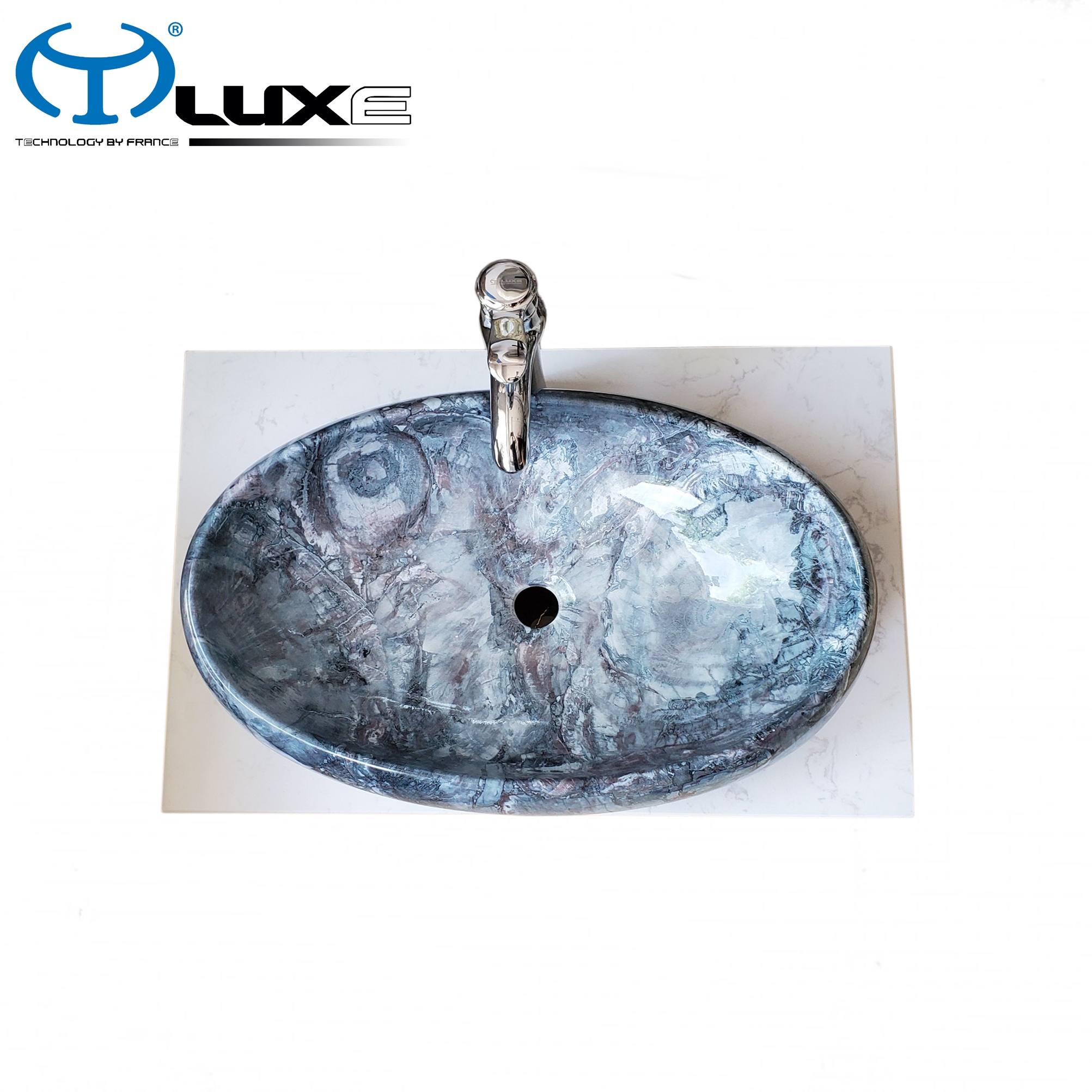 Chậu lavabo bàn đá cao cấp LUXE C165