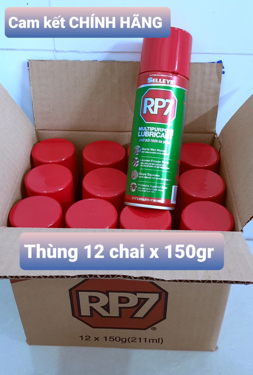 CHAI XỊT TẨY RỈ, BÔI TRƠN RP7 [150gr - 211ml] (Selleys - Thái Lan)