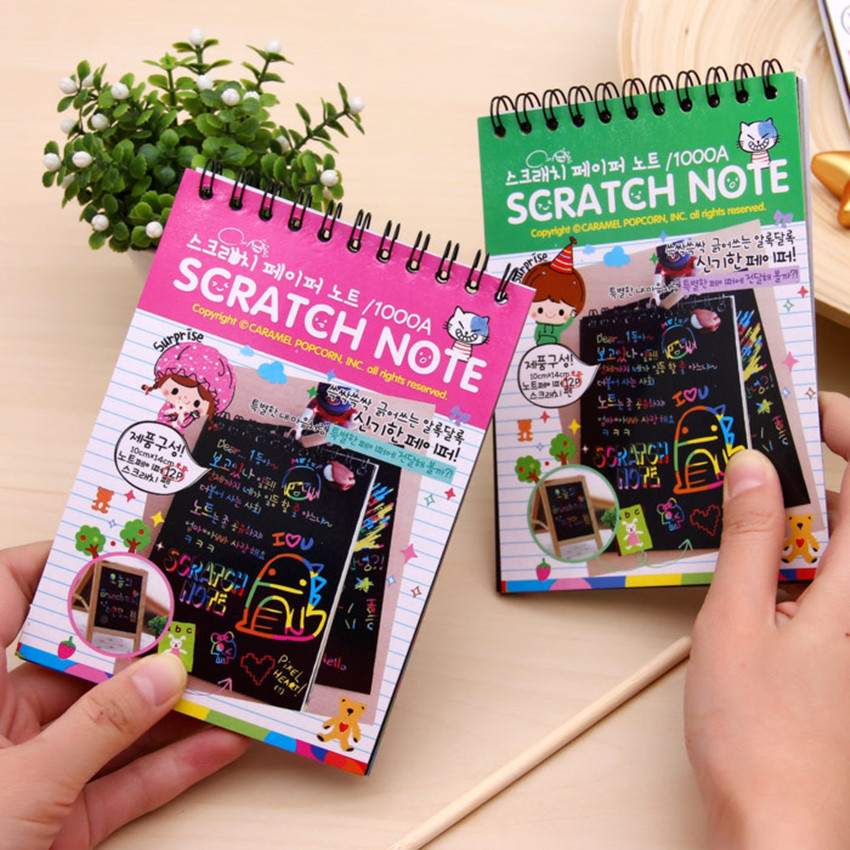 Sổ tay ma thuật Scratch Note nhiều sắc màu (10 tờ) (14*10.5cm)