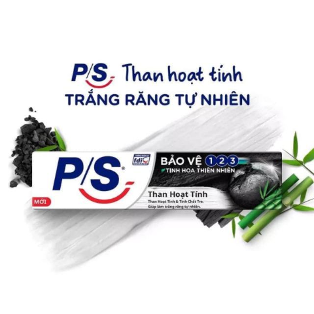 Kem đánh răng than tre hoạt tính 30gr PS tuýp nhỏ tiện ích du lịch giá rẻ