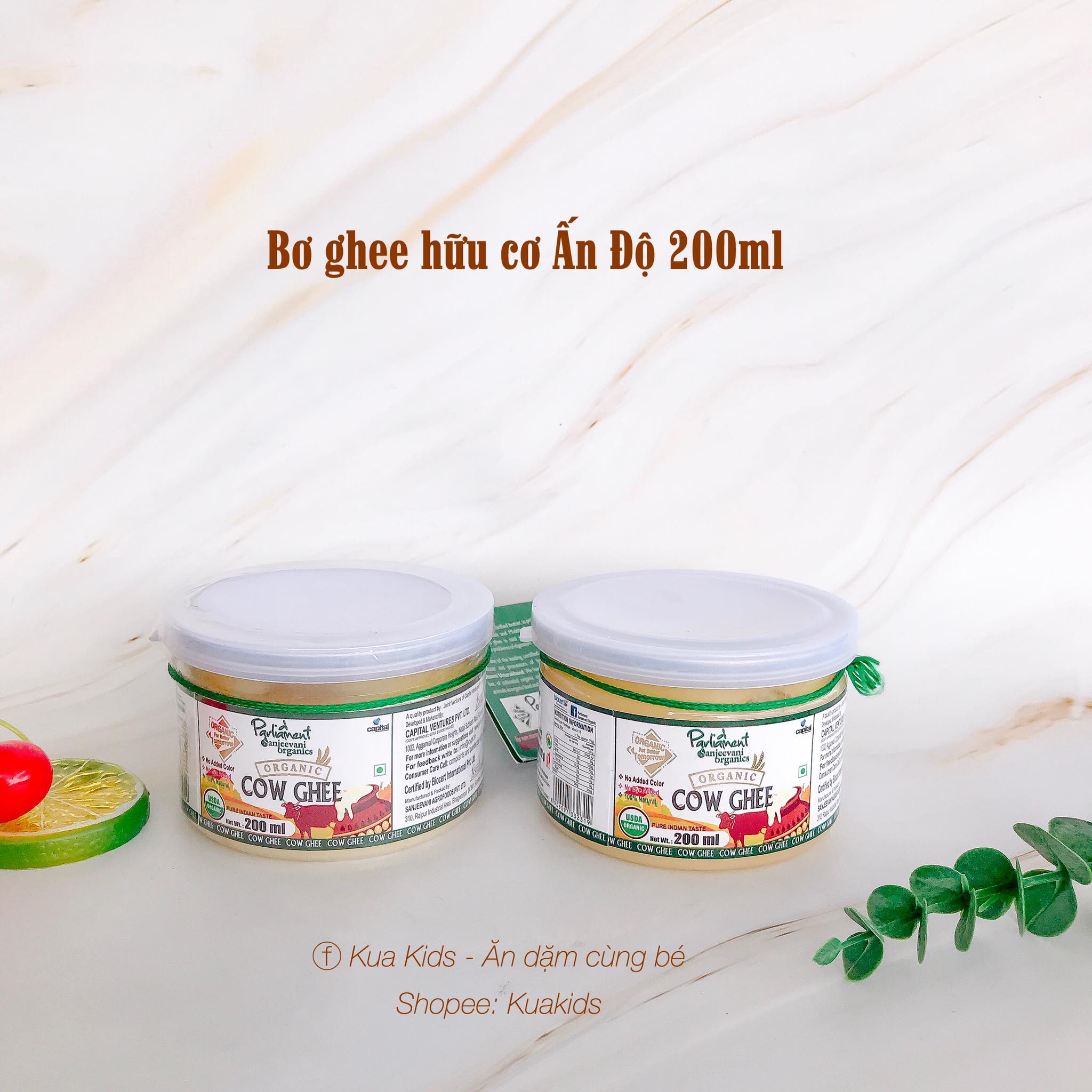 Bơ Ghee Hữu Cơ Ấn Độ 200Ml