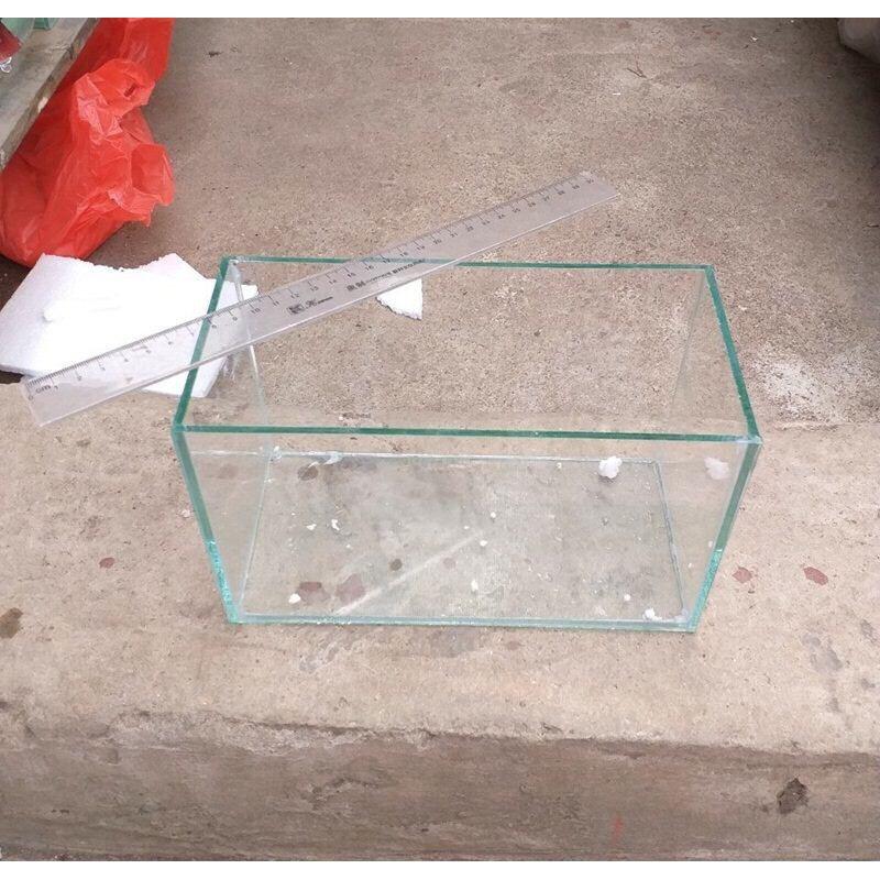 Bể cá cảnh mini size 25*13*15cm (tặng sỏi và thức ăn)