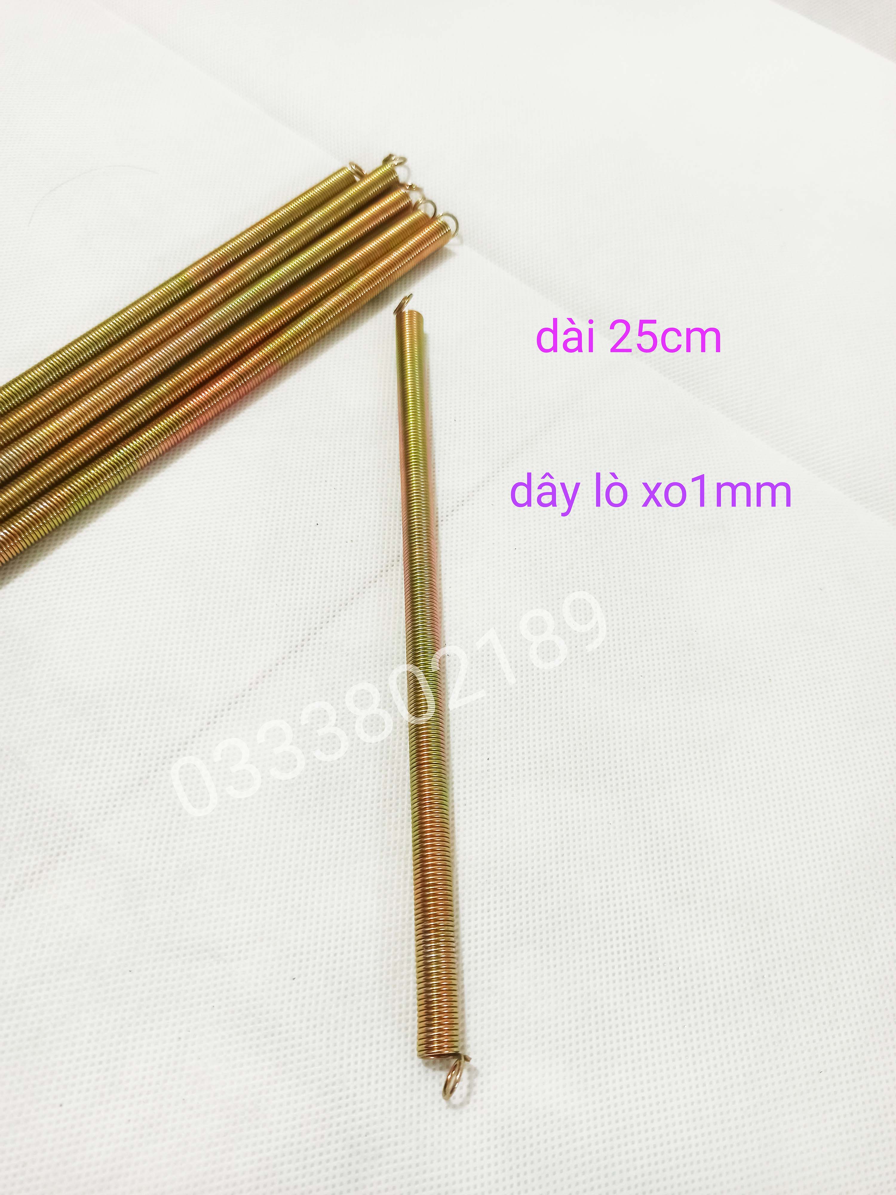 [MOC DIY]Lò xo kéo sợi 1mm. dài 25cm (2 cái)