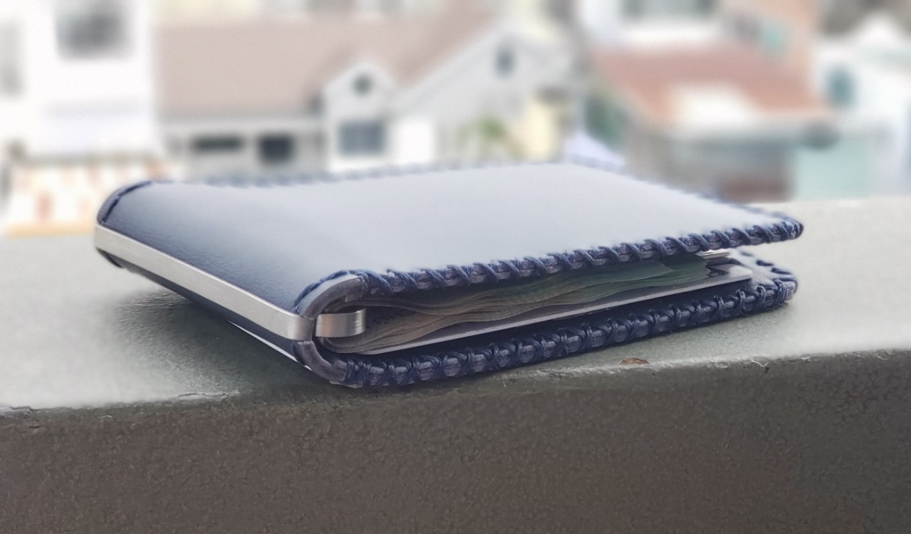 Ví da kẹp tiền handmade DB050