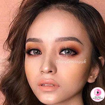 Contact lens màu xám tây sử dụng 1 năm tặng kèm khay đựng 30
