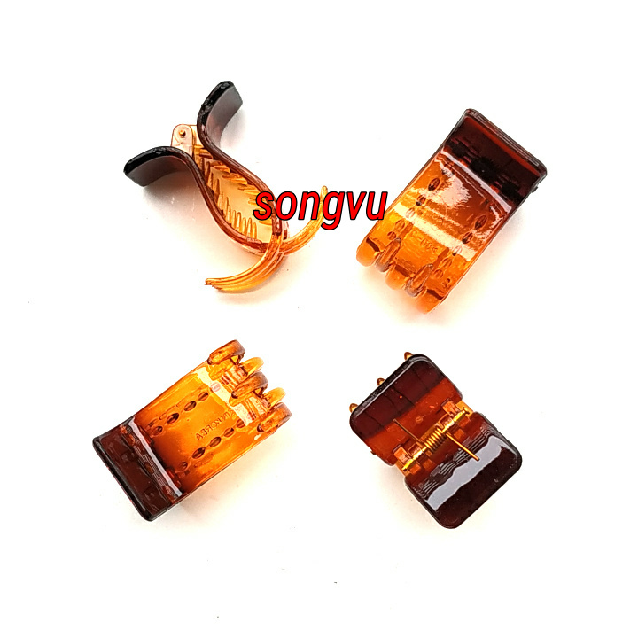 Cặp tóc càng cua 5 răng (Lố 12 chiếc mix màu đen nâu)