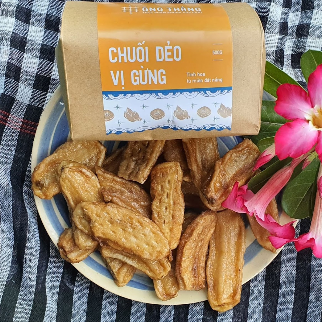 Chuối dẻo vị gừng ÔNG THẮNG - 500g