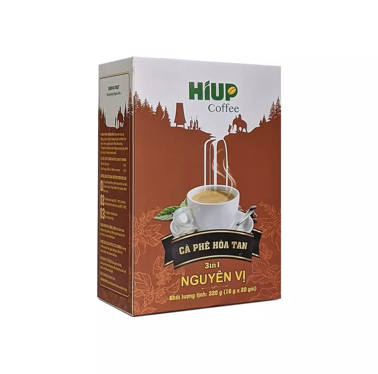 Cà Phê Hòa Tan 3in1 Nguyên Vị (20 gói x 16gr) - HIUP Coffee