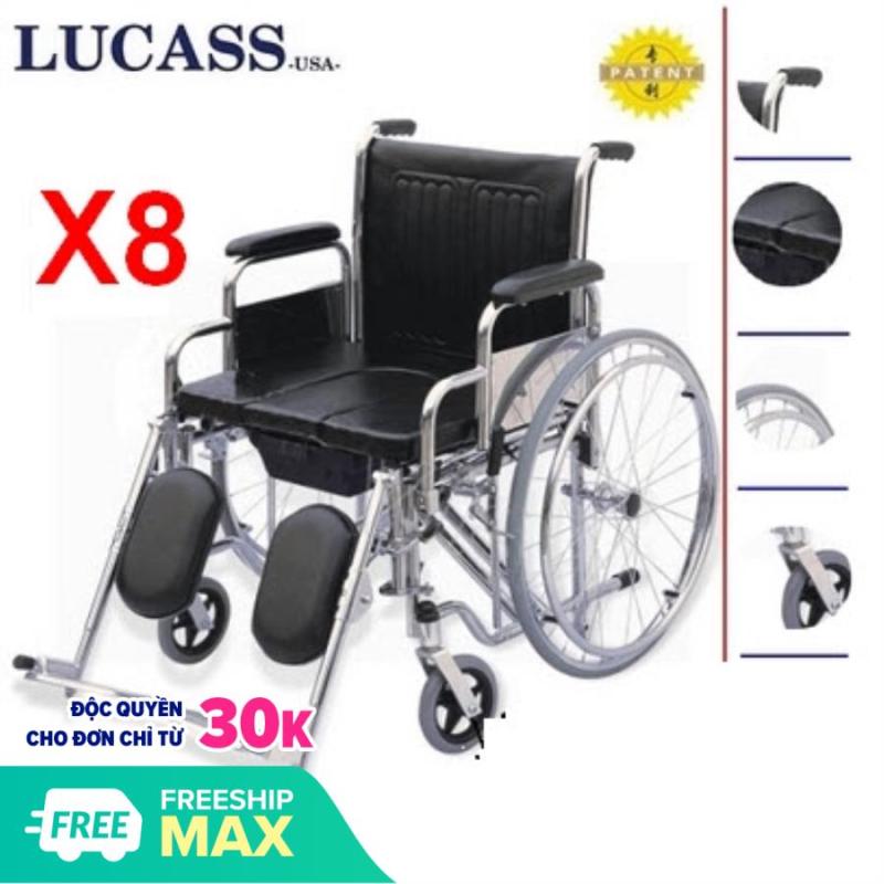 Xe lăn có bô vệ sinh Lucass X8 - HÀNG CHÍNH HÃNG nhập khẩu