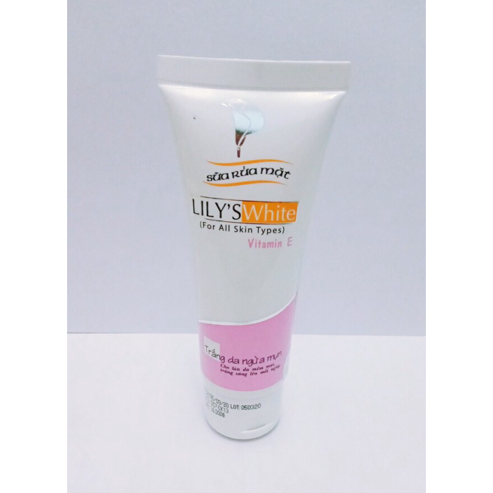 [HCM]SỮA RỬA MẶT LILY WHITE TRẮNG DA NGỪA MỤN