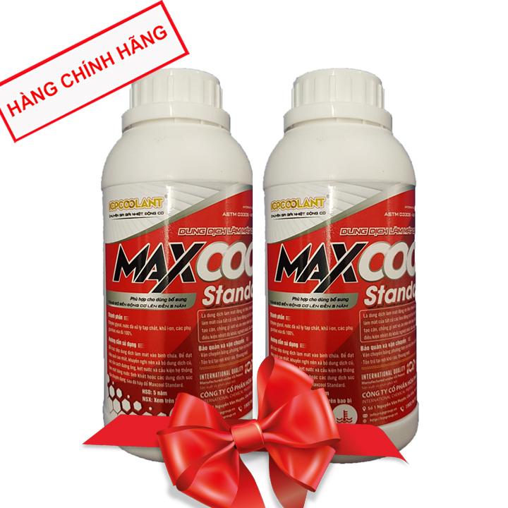 COMBO 2 nước làm mát động cơ ô tô (màu đỏ) Maxcool Standard lon 500ml