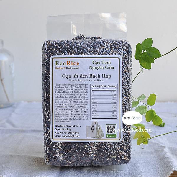 Gạo Lứt đen Hữu Cơ Bách Hợp 1kg