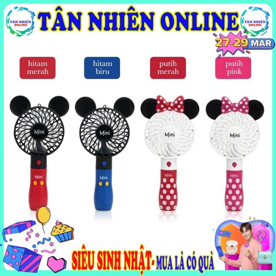 Quạt mini cầm tay hình thú có nơ quạt mát giá rẻ