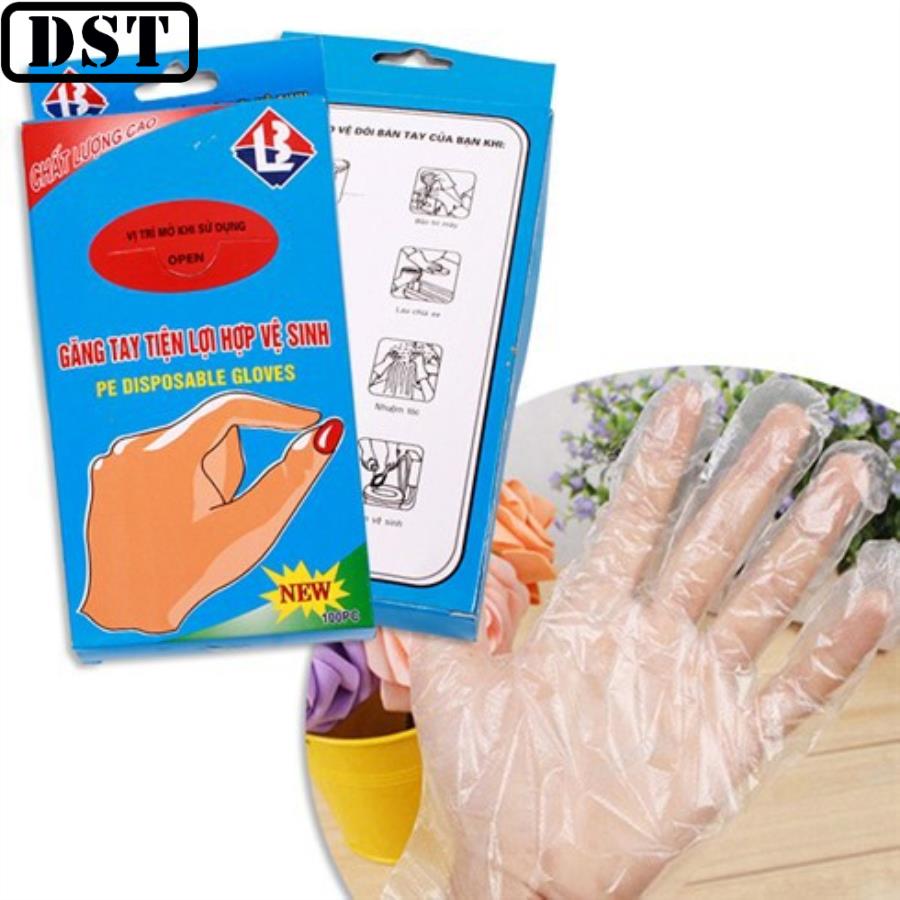 Hộp 100 găng tay nilon tiện lợi