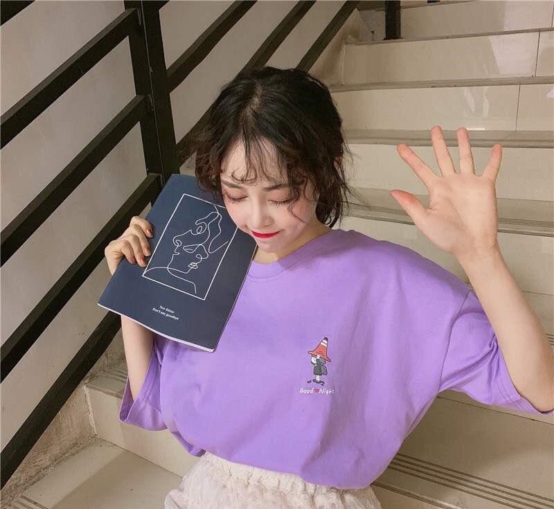 [HCM]Áo thun nữ form rộng tay lỡ Unisex Gnight